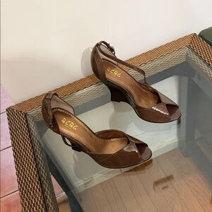 BCBG Chocolate Brown Strappy Heels